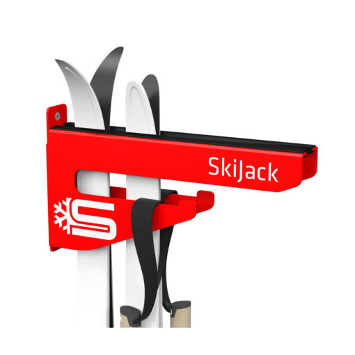 Skijack veggfeste rød